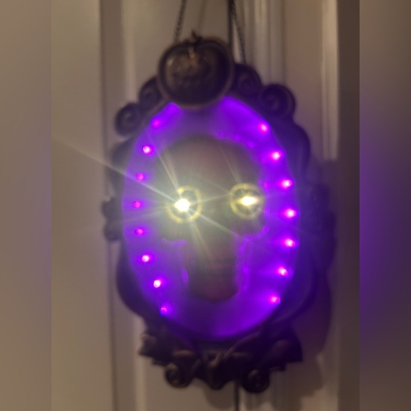 15” Light Up Emerging Skull Frame Halloween Decorative Prop Indoor Window Hanger - Picture 12 of 15